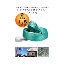 2 Ton 1,5 Metre Kahve Polyester Sapan - Yüksek Mukavemetli Yük Kaldırma Ve Taşıma Spanzeti - Endüstriyel Sınıf, Güvenli Bağlama Ve Sabitleme Halatı Ağır Yük Taşıma, İndirme ,sabitleme Halatı