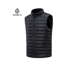 Erkekler İçin Bol Kesimli, Hafif Pamuklu Dolgulu Ceket, Sonbahar Ve Kış İçin Sıcak Pamuklu Dolgulu Yelek, Palto Siyah