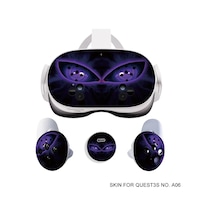 Meta Quest 3s Vr Kulaklık Denetleyici Çıkartmaları Cadılar Bayramı Desenli Vinil Koruyucu Kapak Haki Haki
