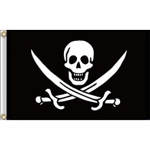 60x90cm Bar Perili Ev Korsan İskelet Bayrağı Cadılar Bayramı Asılı Kumaş, Stil: Kel Bıçak Ve Çatal