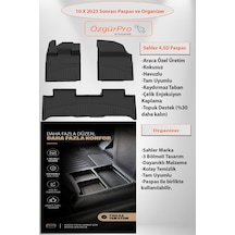Sahler Tog T10x 2023+ Uyumlu 4.5d Pro Premium Havuzlu Oto Paspas Ve Organizer