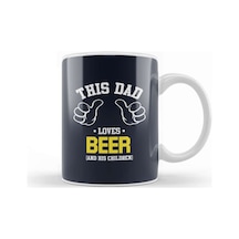 Fathers Day This Dad Loves Beer And His Children Kupa Bardak Porselen Karışık