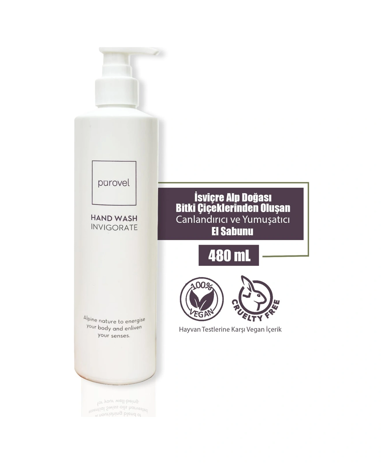 Pürovel İnvigorate Hand Wash 480 Ml - Canlandırıcı Ve Yumuşatıcı El Sabunu