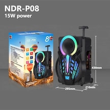 P-08 Bluetooth Hoparlör Kablosuz Tekerlekli Taşınabilir Kablosuz Speaker Toplantı Anfisi-133982