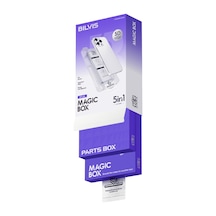 İphone 14 Bilvis 5in1 3d Magic Cam Ekran Koruyucu - Siyah
