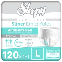 Sleepy Sensitive Antibakteriyel Emici Külot Large 30x4 120 Adet