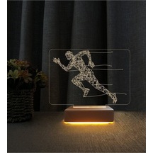 3d Sprinter Koşucu Tasarımlı 3d Led Masa Lambası Doğum Günü Hediyesi Lamba Olimpiyat Maraton Koşucu