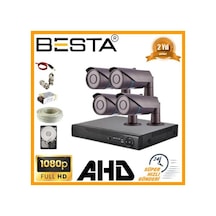 2 Mp 1080p 4 Kameralı Harddisk Dahil Ahd Güvenlik Seti