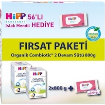 Hipp 2 Organik Combıotic Bebek Sütü 800 G x 2 + Islak Mendil