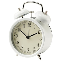 Ikea Dekad Nostaljik Dekoratif Alarmlı Masa Çalar Saat Beyaz
