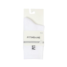 Premium Performance Crew Unisex Beyaz Spor Çorap