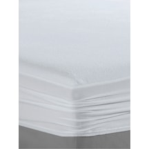 Alez Pamuk Fitted Su Sıvı Geçirmez Yatak Koruyucu Alez Beyaz