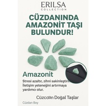 Sertifikalı Ham Cüzdan Boy Amazonit Taşı Kütle - Duygusal Denge Ve Günlük Huzur Taşı