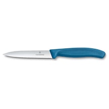 Victorinox 6.7732.C1 Swiss Classic 10 cm Tırtıklı Soyma Bıçağı  Mavi