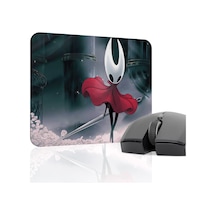 Hollow Knight Silksong Dikişli Kauçuk Oyuncu Mousepad V3 - 22x18 Gaming Mouse Pad
