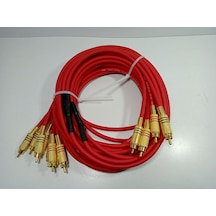 Amfi Rca Kablosu El Yapımı 4 Giriş 8 Çıkış Bakır Kablo- 5 Metre
