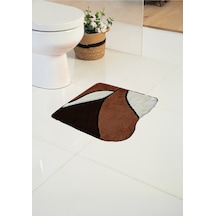 Buççin Online Mağaza Akrilik Blatt Kahverengi 60x50cm U Yaka Klozet Önü Banyo Paspası Akrilik Kalın 12 Mm + Kahverengi Çok Renkli