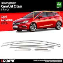 S-dizayn Opel Astra K Hb Krom Cam Üst Çıta 8 Prç. 2015-2022