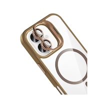 Joko Apple İphone 17 Remim Lensli Magsafe Standlı Kapak - Kahverengi