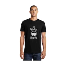 The Umbrella Academy Logo&Yazi Baskılı Siyah Erkek Tshirt (528626848)