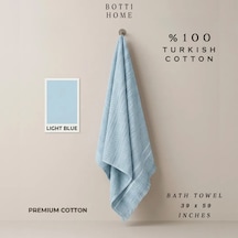 Botti Home %100 Pamuk Jakarlı Banyo Havlusu 100 X 150 Cm Çeyizlik Yumuşak Dokulu Havlu Bebek Mavisi