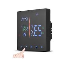 Pazly East1 Model Sıradan Tam Dokunmatik Akıllı Termostat, Çocuk Kilidi, 16a Güç Kaynağı