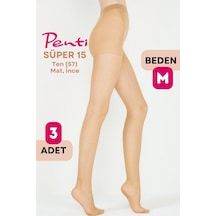 Penti Süper 15 Den Mat İnce Külotlu Çorap Ten/nude 57 - 2 Numara Medium 3 Adet Ten / Nude 57
