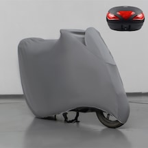 Kymco Straight 150 Çantalı Motosiklet Brandası Gri Penye Örtü Motor Brandası