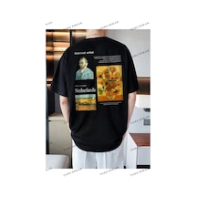 Startmore Unisex Siyah Netherlands Baskılı Oversize Bisiklet Yaka Penye Siyah