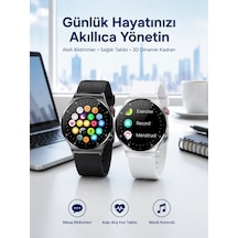 Mey İthalat Akıllı Saat Amoled Ekran Bluetooth Bağlantılı Sesli Görüşme Nabız Ölçer