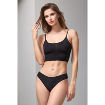 Berrak 5'li Lazer Kesim Kadın Bikini Külot Siyah