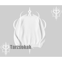 Startmore Procatstinator Kedi Baskılı Biskilet Sweatshirt Beyaz