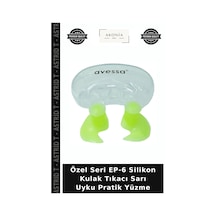 Özel Seri Ep-6 Silikon Kulak Tıkacı Sarı Uyku Pratik Yüzme