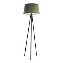 Oval 3 Ayak Tripod Lambader Abajur Avize Aydınlatma Ahşap Ceviz Ağaç Country Dekor Lamba Aplik Diğer