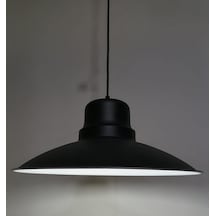 Riolight Retro Siyah Içi Beyaz Tekli Metal Sarkıt Çap: 37Cm (538288612)