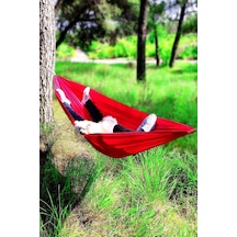 Bundera Kamp Hamağı Piknik Hamağı Bahçe Balkon Outdoor Kamp Salıncak Hamak Kırmızı Çok Renkli