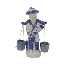 Porselen Çinli Balık Satıcısı Tekli Biblo Koleksiyonluk