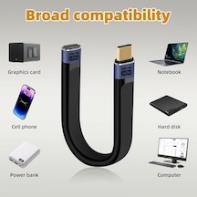Usb4 Type-c Uzatma Kablosu 40gbps 240w 8k 60hz Erkek Dişi Usb-c Adaptör 15cm Pd Hızlı Şarj Thunderbolt 4 Uyumlu Tcu