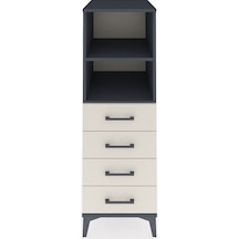 Kronos Dolap 2 Raflı 4 Çekmeceli 44x59x134 Antrasit-aytaşı Antrasit