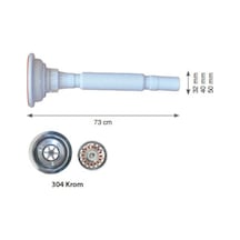 Krom Çöpmak Evye Sifonu