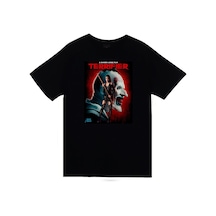 Stoned&Fame Terrifier Baskılı Unisex %100 Pamuk Siyah T-shirt SIYAH