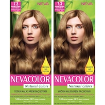 Neva Color Natural Color Saç Boyası 7.3 Karamel Kumral 2'li Set