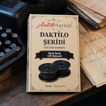 Antik Market Daktilo Şeridi Siyah Çift Makaralı