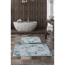 Alanur Trend Kaymaz Taban Dijital Banyo Takımı Kt495 Mavi