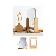 Ahşap Standlı Dekoratif Ayna 20 CM Ahşap