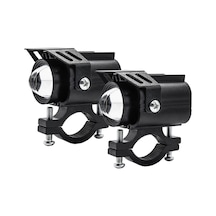 Yaozixa Motorsiklet Spot Lambası Çift Seti 60w 9-80v Zes-3570 Led 4 Işık Modu Beyaz/sarı/karışık/flash 200m Menzil Siyah