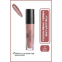 Longstay Liquid Matte Lipstick 23 Cool Brown, Avokado Yağı Ve E Vitamini İçeren Kalıcı Likit Mat Ruj, 5,5 Ml Çok Renkli
