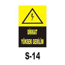 Pvc Dekota Uyarı - Ikaz Levhası Dikkat Yüksek Gerilim