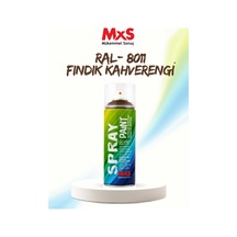 Mxs Ral 8011 Fındık Kahverengi Akrilik Sprey Boya 400 Ml Siyah