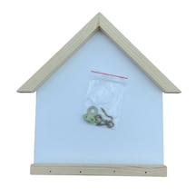 Ahşap Çerçeveli Boyanabilir Açık Anahtarlık Panosu 20x25cm Beyaz